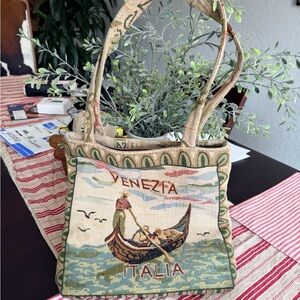 Venezia Italia Tapestry Tote - Elegant Multicolor Design